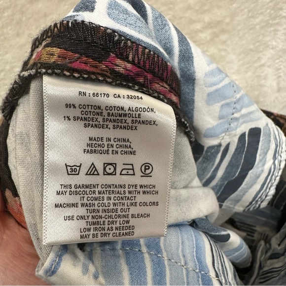 Anthropologie Relaxed Printed Chino Pants floral women’s 28 boho feminine - Picture 9 of 10